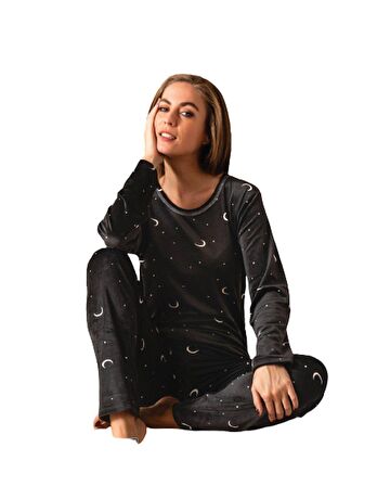 Sude Kadın Kışlık Kadife Pijama Takımı 533- 1 Adet