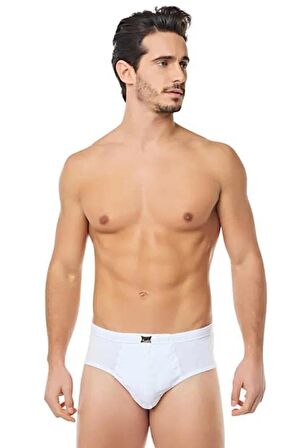 Tutku Erkek %100 Pamuklu Penye Slip Külot Beyaz 0109 - 6 Adet
