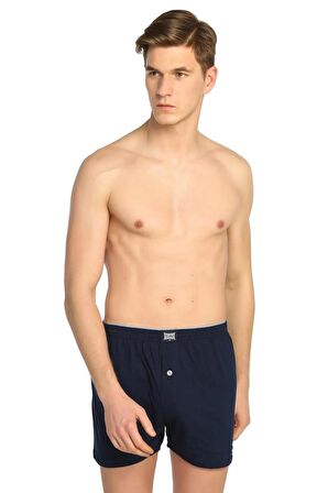 Tutku Erkek Penye Düğmeli Düz Renkli Boxer  0117 - 3 Adet