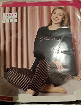Sude Kadın Kışlık Kadife Pijama Takımı K200/810 - 1 Adet