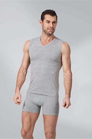 Namaldi Erkek Premier V Yaka Kolsuz Body Likralı Fanila Atlet 188 - 3 Adet