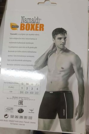 Namaldı Erkek Modal Likralı Biyeli Boxer 197 - 6 Adet