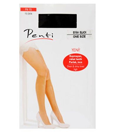 Penti Kadın Fit İnce Parlak Burunsuz Diz Altı 15 Den Pantolon Çorabı - 6 Adet