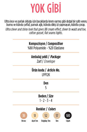 Penti Kadın Yok Gibi 5 Den Parlak Külotlu Çorabı PYK500 - 3 Adet