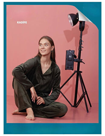 Sude Kadın Kışlık Gömlek Yaka Kadife Pijama Takımı P301/279- 1 Adet