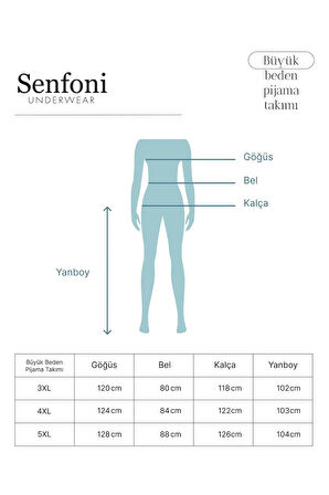 Senfoni Kadın Büyük Beden Düğmeli Yaka Uzun Kol Modal Pijama Takımı 6091 -1 Adet