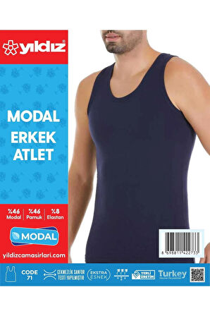 Yıldız Erkek Modal Likralı Askılı Atlet 70/74 - 3 Adet