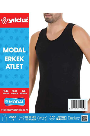 Yıldız Erkek Modal Likralı Askılı Atlet 70/74 - 3 Adet