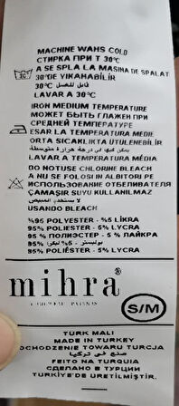 Mihra Kadın Bisiklet Yaka MİLAN Likralı Kısa Kol Pijama Takımı 50107K - 1 Adet