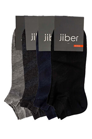 Jiber Erkek Modal Patik Likralı Çorap 6104/6106 - 6 Adet