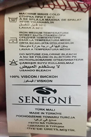 Senfoni Kadın Viskon Penye Düğme Yaka Uzun Kol Pijama Takımı 10383 -1 Adet