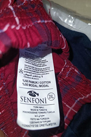 Senfoni Erkek Modal Bisiklet Yaka Kısa Kol Pijama Takımı 10354 -  1 Adet