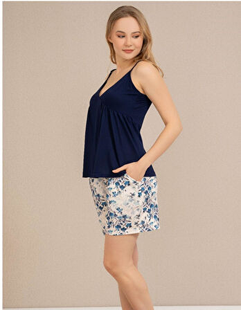 Baha Perfect Club Kadın İp Askılı Şortlu  Pijama Takımı 4367 - 1 Adet
