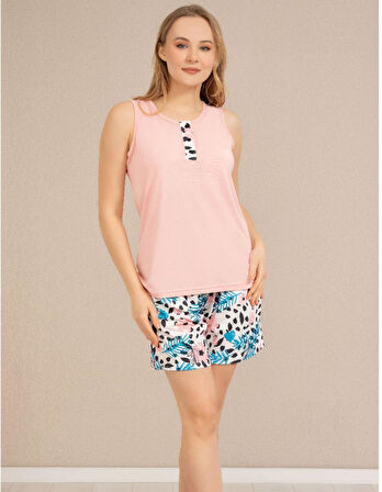 Baha Perfect Club Kadın İp Askılı Şortlu  Pijama Takımı 4368 - 1 Adet