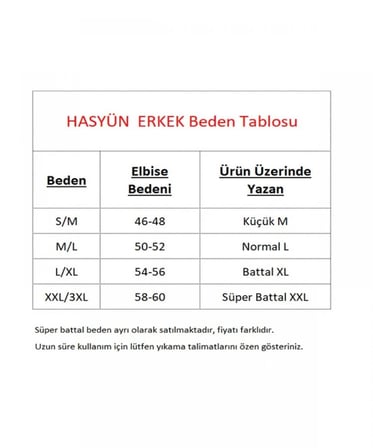 Hasyün Erkek %100 Yün Uzun Don İçlik 1001E - 2 Adet