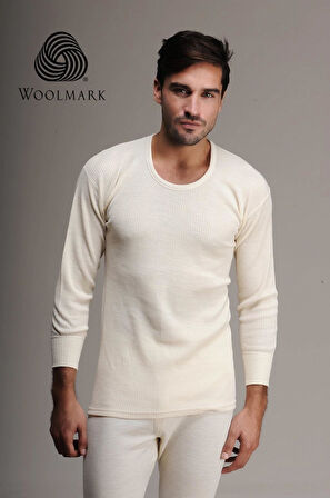 Hasyün Erkek %100 Yün Uzun Kol Fanila Atlet İçlik 1002E - 2 Adet