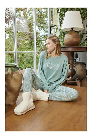 Aydoğan Kadın Bisiklet Yaka TERMAL Pijama Takımı 30009Y- 1 Adet