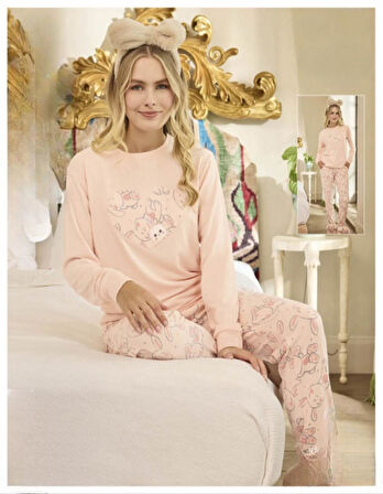 Aydoğan Kadın Bisiklet Yaka TERMAL Pijama Takımı 240673P- 1 Adet