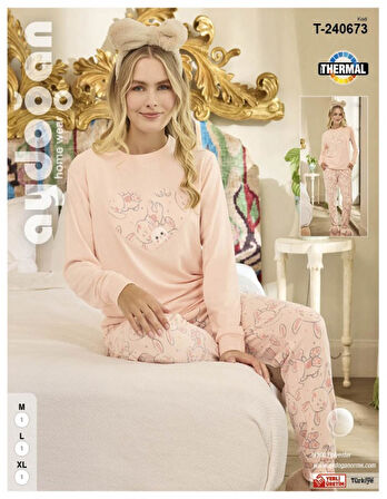Aydoğan Kadın Bisiklet Yaka TERMAL Pijama Takımı 240673P- 1 Adet