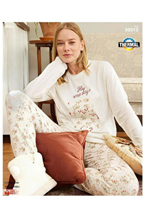 Aydoğan Kadın Bisiklet Yaka TERMAL Pijama Takımı 30013B- 1 Adet