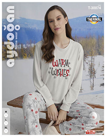Aydoğan Kadın Bisiklet Yaka TERMAL Pijama Takımı 30074E- 1 Adet