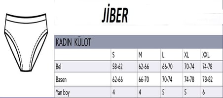 Jiber Kadın Arkası Dantelli Yüksek Bel Pamuk Likralı Külot 692- 6 Adet