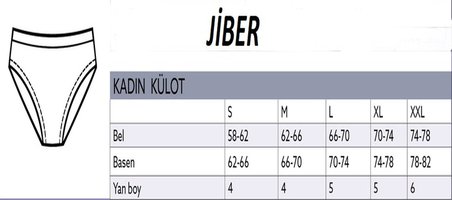 Jiber Kadın Modal Likralı Külot 646 - 12 Adet