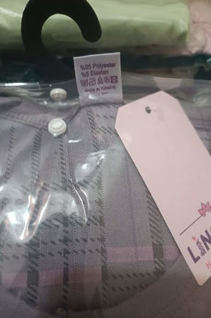 Lindros Kadın Düğme Yaka Raporlu İnterlok KIŞLIK Battal Pijama Takımı 02735 - 1 Adet 