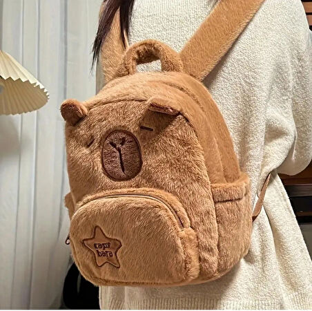 Çocuklara Özel Kapibara ( Capybara ) Peluş Sırt Çantası