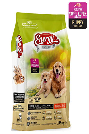 ENERGY KUZU ETLİ YAVRU KÖPEK MAMASI 15 KİLOGRAM 