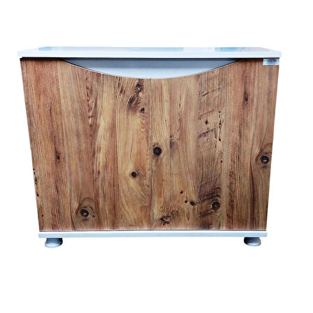 Kanki Pet 80 Cm MDF KP8028FAC Flex Atlantik Çam Kapaklı Akvaryum Sehpası 80x28x69 cm