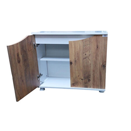 Kanki Pet 80 Cm MDF KP8045FAC Flex Atlantik Çam Kapaklı Akvaryum Sehpası 80x45x69 cm