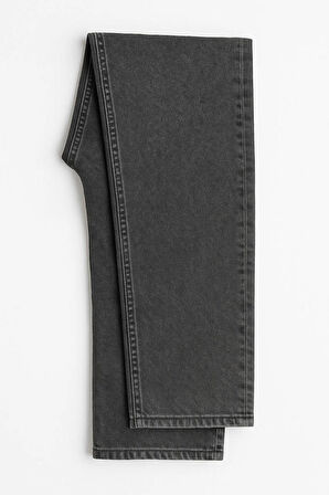 Kot pantolonu yüksek bel straight fit jeanz pantolonu gri kot pantolonu