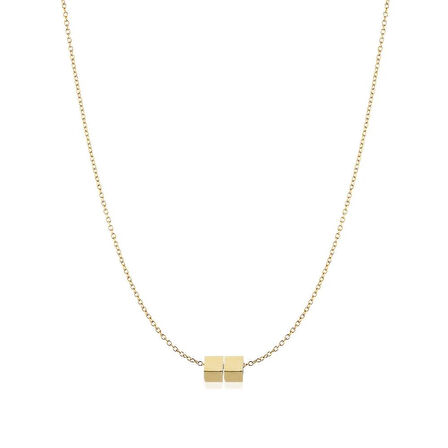 Altın İki Küplü Zincir Kolye