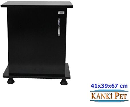 Kanki Pet 41 Cm MDF Flex İthal Akvaryum Sehpası Siyah 41x39x67 Cm