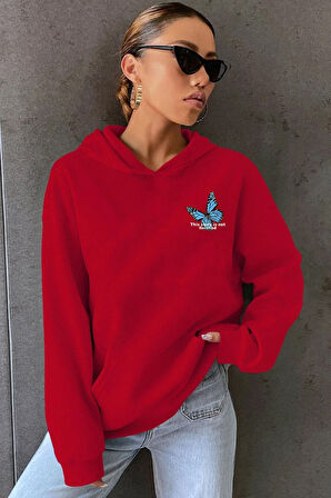 Uyguntarz Unisex Kelebek Sırt Baskılı Sweatshirt