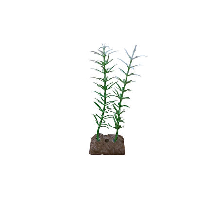 Akvaryum Yapay bitki Süsü Kedi Tırnağı Yeşil Beyaz 14 cm