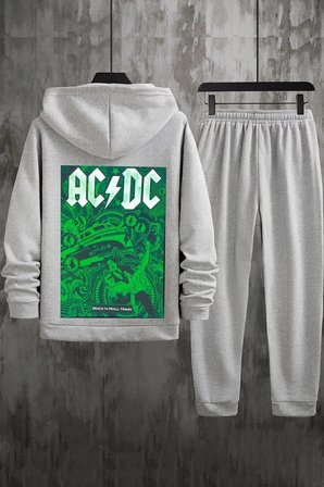 Unisex Acdc Baskılı Eşofman Takımı