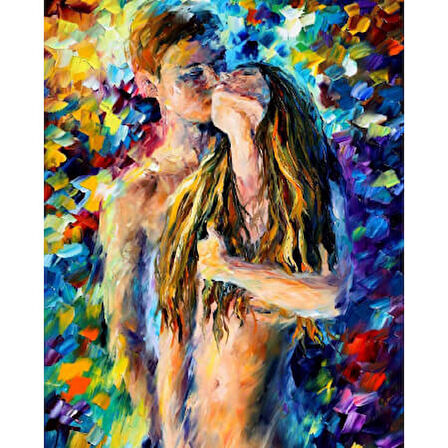 Canvas Genç Tutku Sayılarla Boyama Seti  Kasnaklı 40 x 50 cm