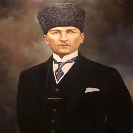 Canvas Ulu Önder Atatürk 2 Sayılarla Boyama Seti  Kasnaklı 40 x 50 cm
