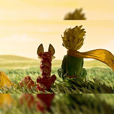 Canvas Küçük Prens ve Tilki Sayılarla Boyama Seti  Kasnaklı 40 x 50 cm