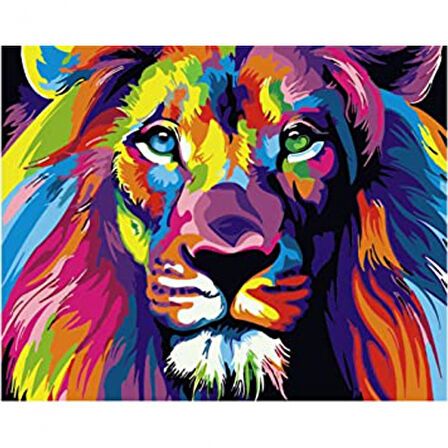 Canvas Renklerin Kralı Sayılarla Boyama Seti  Kasnaklı 40 x 50 cm