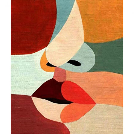 Canvas Kadının Esareti 5 Sayılarla Boyama 1 Seti  Kasnaklı 40 x 50 cm