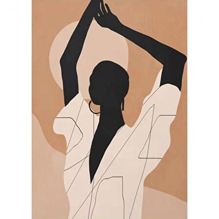 Canvas Kadının Esareti Sayılarla Boyama Seti  Kasnaklı 40 x 50 cm