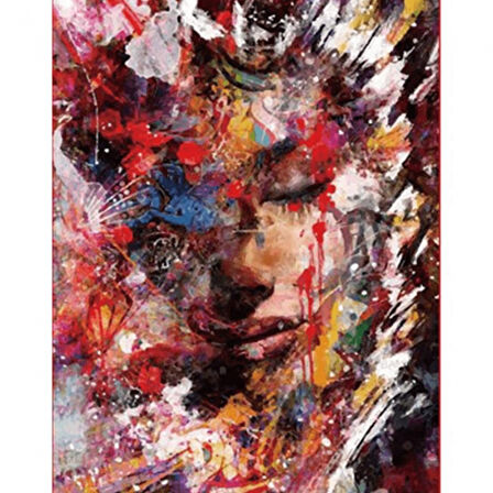 Canvas Renk Kraliçesi Sayılarla Boyama Seti  Kasnaklı 40 x 50 cm