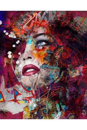 Canvas Renkli Düşünceler Sayılarla Boyama Seti   Kasnaklı 40 x 50 cm