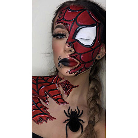 Canvas Örümcekli Kadın Sayılarla Boyama Seti  Kasnaklı 40 x 50 cm