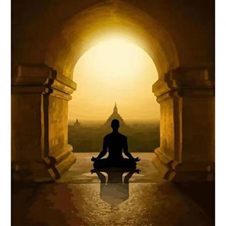 Canvas Meditasyon Sayılarla Boyama Seti  Kasnaklı 40 x 50 cm