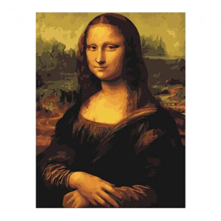 Canvas Monalisa Sayılarla Boyama Seti  Kasnaklı 40 x 50 cm