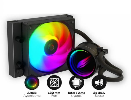 Hawk Gaming HL120 Frostbite Uyumlu Siyah Uyumlu Notebook Fan